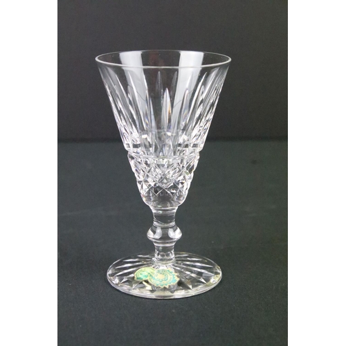 23 - 20th century cut crystal drinking glasses to include 5 Waterford Crystal hock glasses (19cm high), 6... 