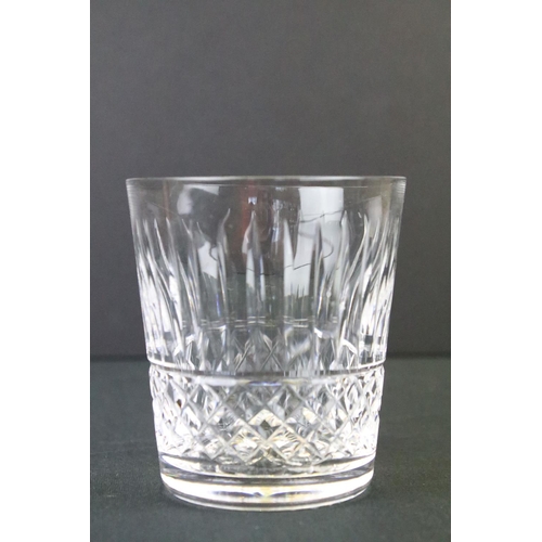 23 - 20th century cut crystal drinking glasses to include 5 Waterford Crystal hock glasses (19cm high), 6... 