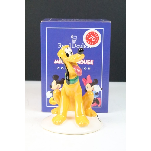 25 - Six boxed Royal Doulton 'The Mickey Mouse Collection' porcelain figures to include Mickey Mouse (MM1... 