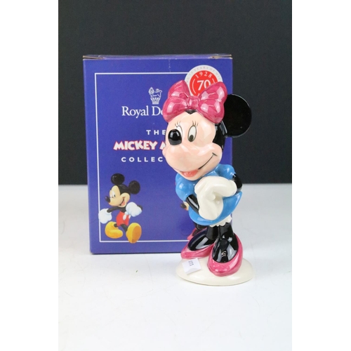 25 - Six boxed Royal Doulton 'The Mickey Mouse Collection' porcelain figures to include Mickey Mouse (MM1... 