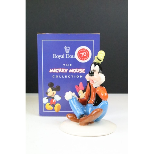 25 - Six boxed Royal Doulton 'The Mickey Mouse Collection' porcelain figures to include Mickey Mouse (MM1... 