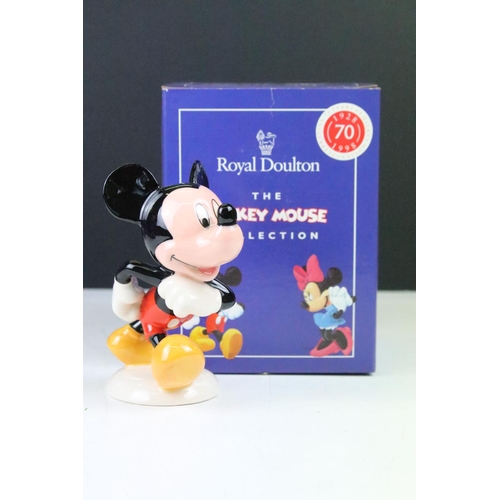 25 - Six boxed Royal Doulton 'The Mickey Mouse Collection' porcelain figures to include Mickey Mouse (MM1... 