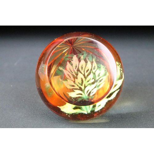 8 - Six Caithness glass paperweights to include Burning Bush by Helen MacDonald (70/75), Dream Lovers by... 