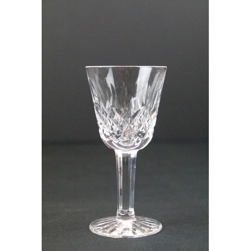 27 - Waterford 'Lismore' pattern drinking glasses to include 6 hock glasses, 6 Champagne glasses, 6 wine ... 