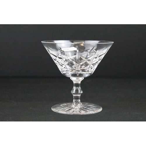 27 - Waterford 'Lismore' pattern drinking glasses to include 6 hock glasses, 6 Champagne glasses, 6 wine ... 