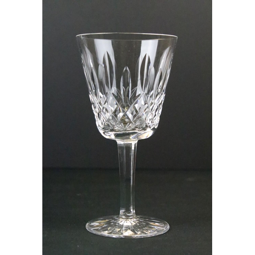 27 - Waterford 'Lismore' pattern drinking glasses to include 6 hock glasses, 6 Champagne glasses, 6 wine ... 