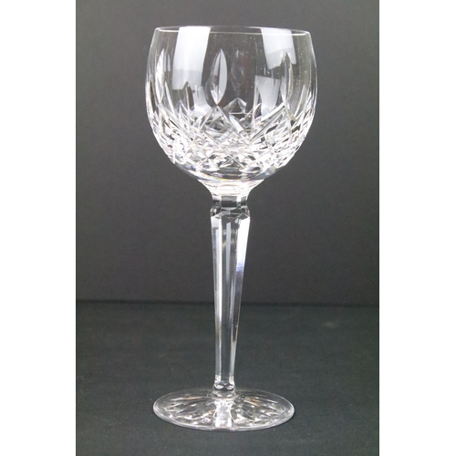 27 - Waterford 'Lismore' pattern drinking glasses to include 6 hock glasses, 6 Champagne glasses, 6 wine ... 