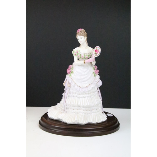 32 - Seven porcelain lady figurines to include 3 x Royal Worcester (A Royal Presentation ltd edn, The Fir... 