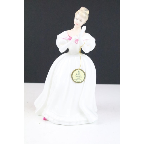 32 - Seven porcelain lady figurines to include 3 x Royal Worcester (A Royal Presentation ltd edn, The Fir... 