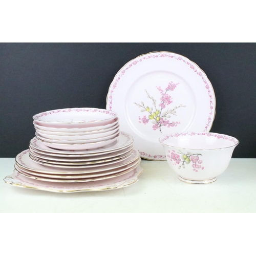 39 - Tuscan 'April Beauty' part tea set to include 4 teacups, 6 saucers, 5 tea plates, 4 lunch / side pla... 