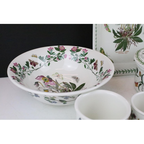 55 - Portmeirion 'The Botanic Garden' ceramics to include a fruit bowl (28cm diameter), rectangular oven ... 