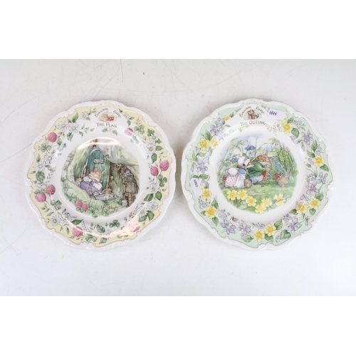 73 - Sixteen Brambly Hedge Royal Doulton plates to include; The Plan, The Outing, The Picnic, The Engagem... 