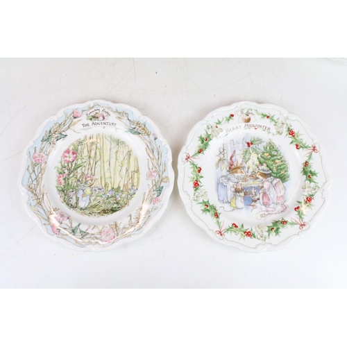 73 - Sixteen Brambly Hedge Royal Doulton plates to include; The Plan, The Outing, The Picnic, The Engagem... 