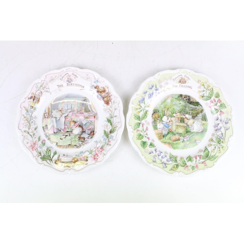 73 - Sixteen Brambly Hedge Royal Doulton plates to include; The Plan, The Outing, The Picnic, The Engagem... 