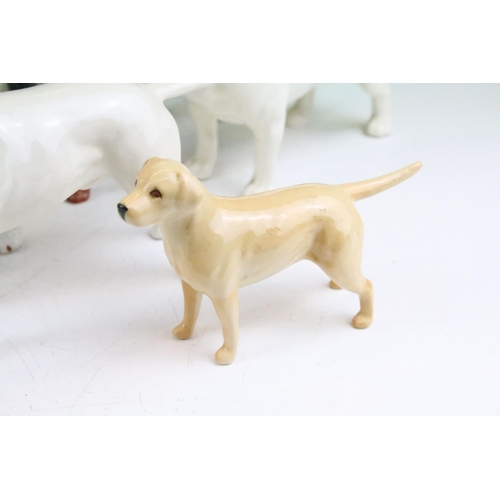 75 - Collection of Beswick dogs to include Jack Russell, Boxer, English bull terrier, terriers, Doberman ... 