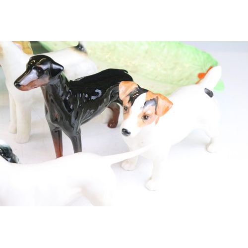 75 - Collection of Beswick dogs to include Jack Russell, Boxer, English bull terrier, terriers, Doberman ... 