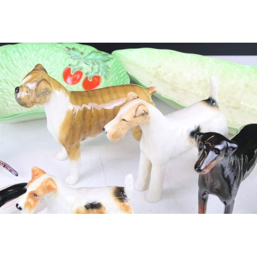 75 - Collection of Beswick dogs to include Jack Russell, Boxer, English bull terrier, terriers, Doberman ... 