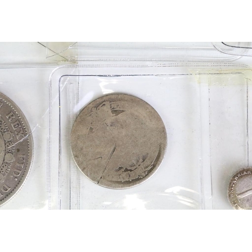 290 - A collection of fourteen British King George III early milled silver coins to include three half cro... 