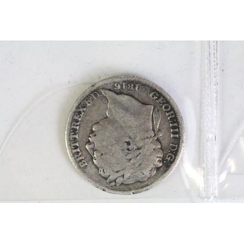 290 - A collection of fourteen British King George III early milled silver coins to include three half cro... 