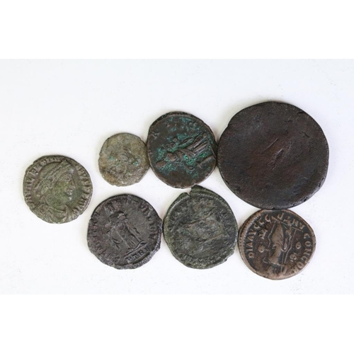 305 - A small collection of Roman Bronze coins.