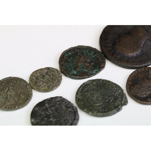 305 - A small collection of Roman Bronze coins.