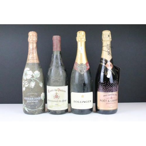 718 - Wine - Three bottles of Champagne to include Perrier-Jouet Belle Epoque Brut 1989 (75cl, 12.5% vol),... 