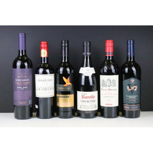 719 - Wine - Six bottles of red wine (75cl) to include Errazuriz Estate 2020 Cabernet Sauvignon (13.5%), E... 