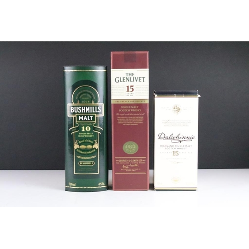 721 - Whisky - Three 70cl bottles to include Dalwhinnie 15 Years Old Highland Single Malt Scotch Whiskey, ... 