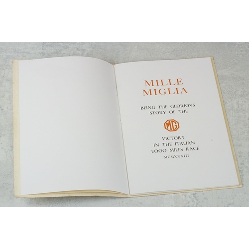 210 - A vintage 1933 Mille Miglia italian car race programme.