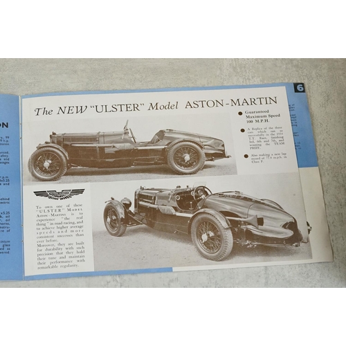 211 - Two vintage Aston Martin car brochures to include Mark.II models.