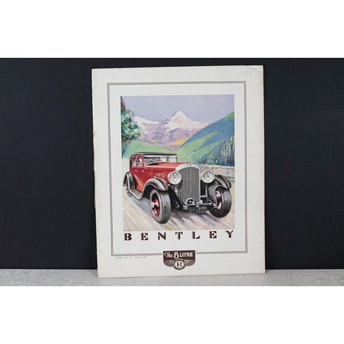 212 - A 1931 Bentley 'the 8 litre' car brochure.