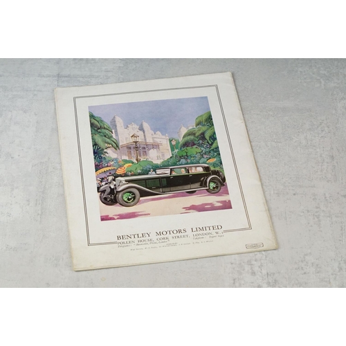 212 - A 1931 Bentley 'the 8 litre' car brochure.