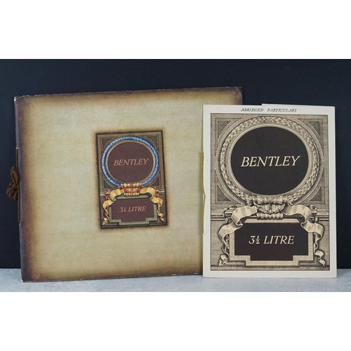 214 - Two vintage Bentley 3.5 litre car brochures.