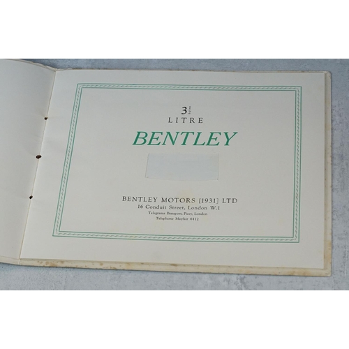 214 - Two vintage Bentley 3.5 litre car brochures.