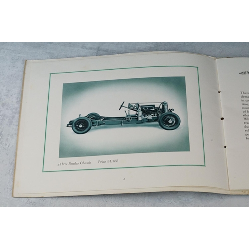 214 - Two vintage Bentley 3.5 litre car brochures.