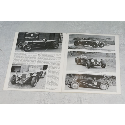 215 - A small group of vintage car brochures to include the 4.5 litre S-Type Invicta and the Maserati 250F... 