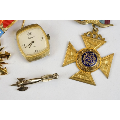 225 - A collection of R.A.O.B. masonic medals / jewels to include hallmarked silver examples.