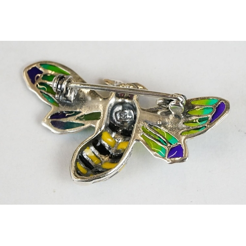 240 - Silver and Enamel Bug Brooch