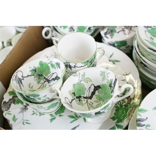 102 - Shelley ' Cellini ' part tea & dinner service to include 6 teacups, 14 saucers, 2 coffee cups, 3 cof... 