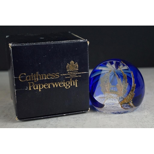 112 - Ten boxed Caithness glass paperweights to include Ripples, Covenant (ltd edn no. 23/75), Loves and F... 