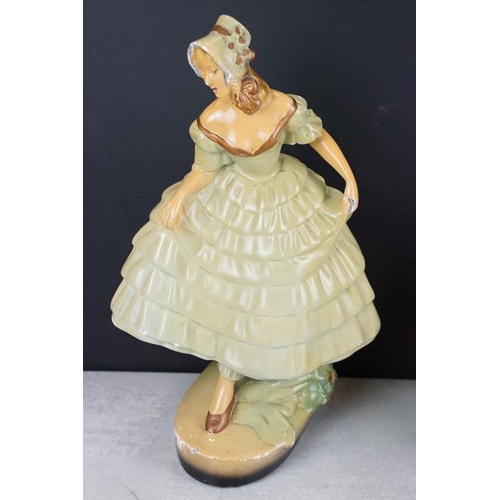 115 - Group of mixed ceramics, glass & collectables to include an early-to-mid 20th century plaster lady f... 