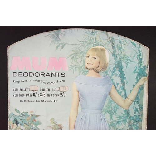 133 - Advertising - ' Mum Deodorants ' shop display stand with 15 deodorants (Pink Rose, Lemon, Blue Heath... 