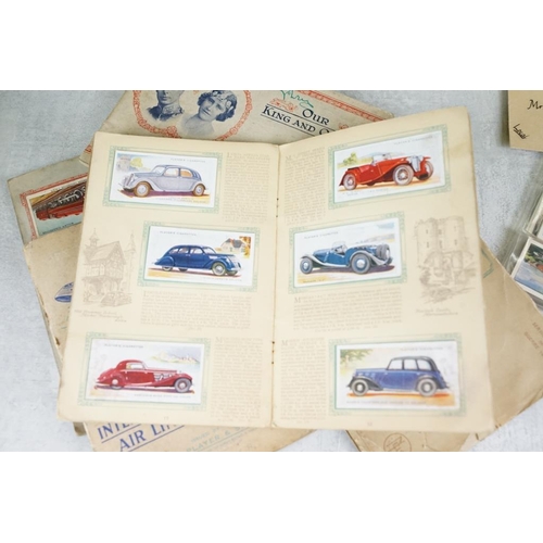 441 - Collection of cigarette cards & tea cards, to include cards within albums, cigarette boxes & loose, ... 