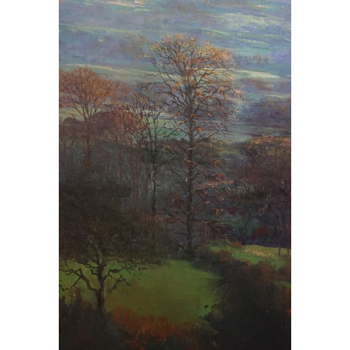 521 - John Miller (1931 - 2002), ' Autumn Landscape ', oil on canvas, signed lower right and dated ' 77 ',... 