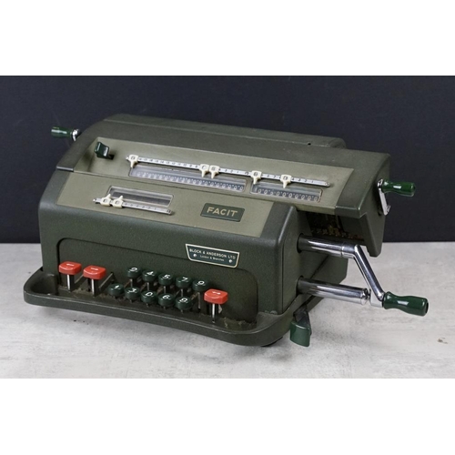 437 - Facit Block & Anderson Ltd, London & Branches green adding machine and a Pitney Bowes Ltd franking m... 