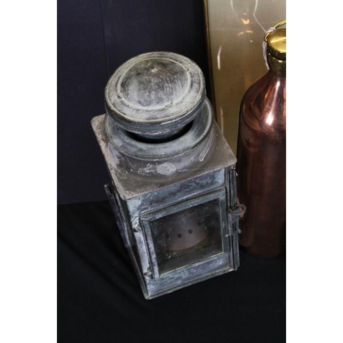 424 - Group of mixed collectables to include a C. Ouvrard & M. Villars French copper lantern, William Craw... 