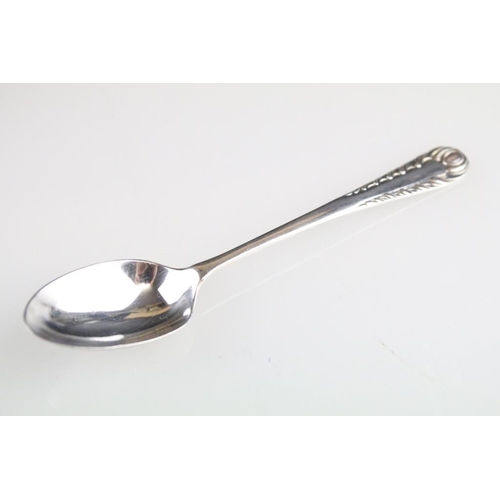 806 - James Dixon & Sons silver hallmarked teaspoon and sugar tongs set comprising six teaspoons and one p... 