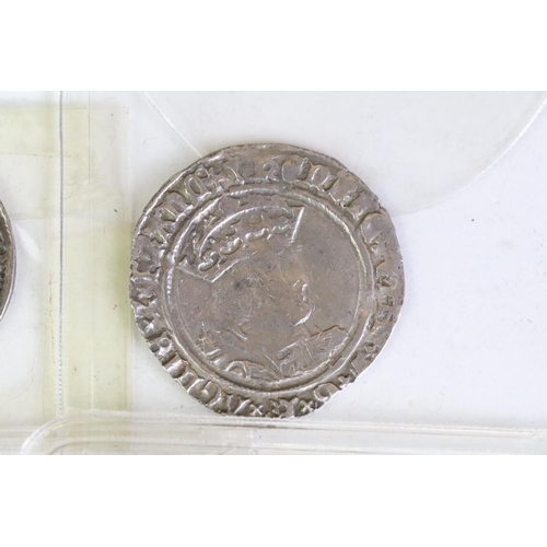 269 - Two British King Henry VIII hammered silver Groat coins together with two half groats to include Sou... 