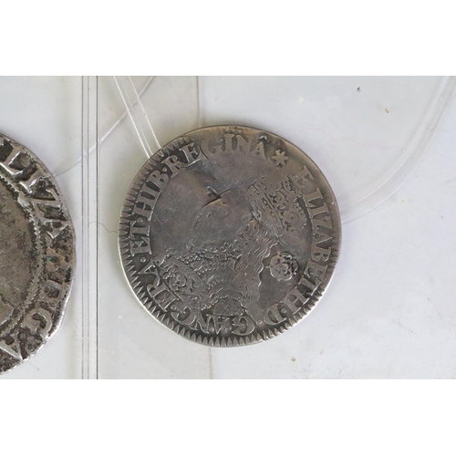 272 - A collection of seven British Queen Elizabeth I hammered silvert coins to include Shilling, 3 x Sixp... 