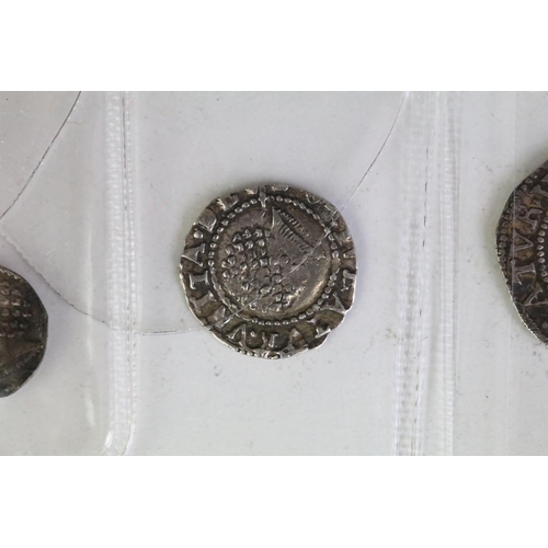 273 - A collection of six British King James I hammered silver coins to include a shilling, sixpence, 2 x ... 